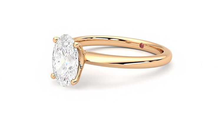 Taylor & Hart Grace Oval Engagement Ring 360 degree image 24