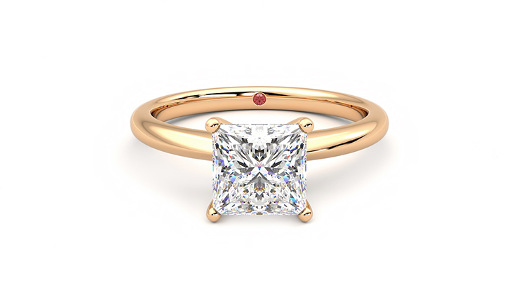 Taylor & Hart Grace Princess Engagement Ring 360 degree image 0