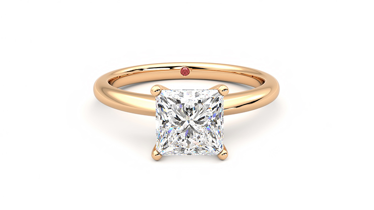 Taylor & Hart Grace Princess Engagement Ring 360 degree image 1
