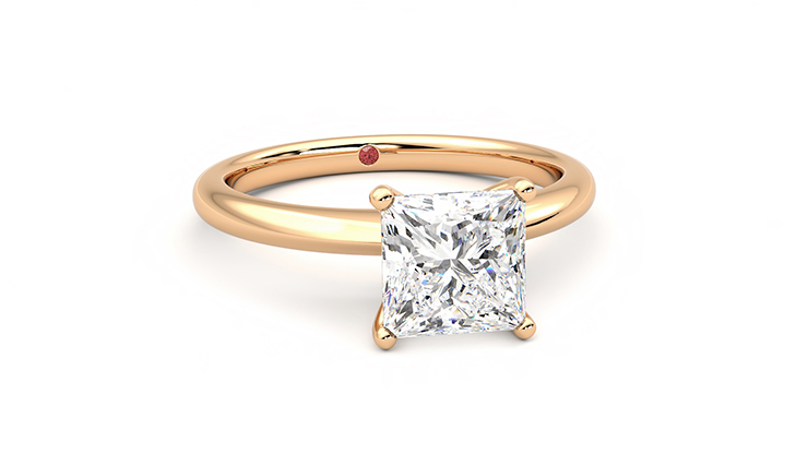 Taylor & Hart Grace Princess Engagement Ring 360 degree image 3