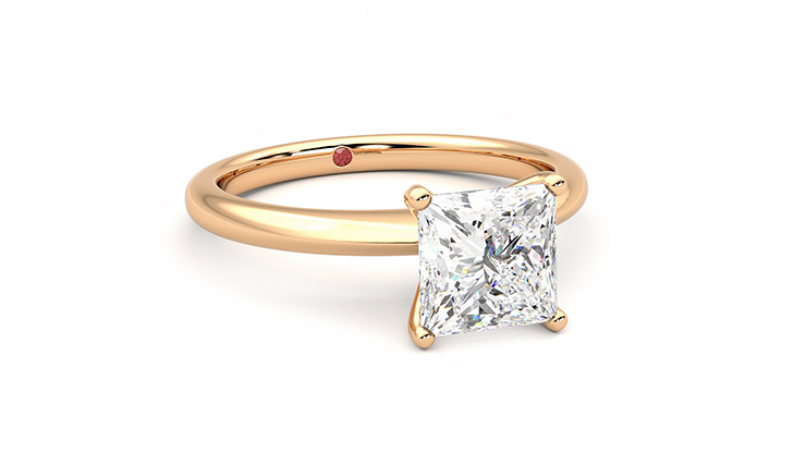Taylor & Hart Grace Princess Engagement Ring 360 degree image 4