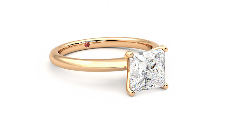 Taylor & Hart Grace Princess Engagement Ring 360 degree image 5