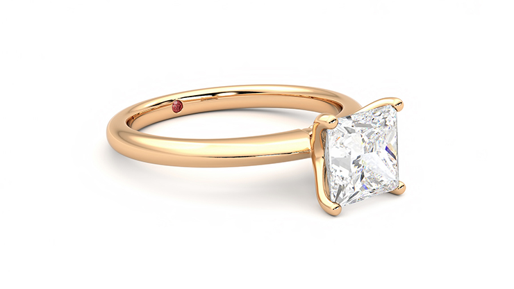 Taylor & Hart Grace Princess Engagement Ring 360 degree image 6