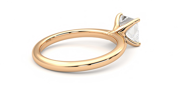 Taylor & Hart Grace Princess Engagement Ring 360 degree image 12