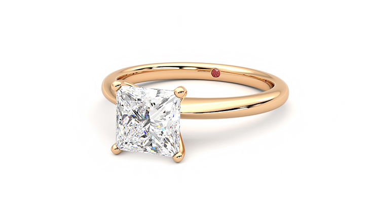 Taylor & Hart Grace Princess Engagement Ring 360 degree image 26
