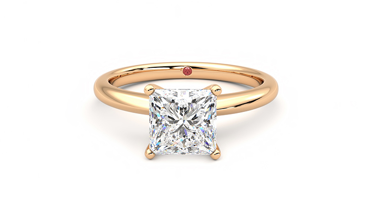 Taylor & Hart Grace Princess Engagement Ring 360 degree image 29