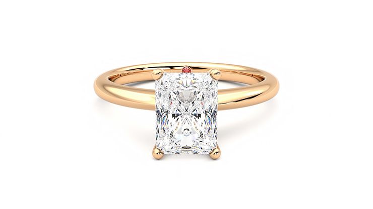 Taylor & Hart Grace Radiant Engagement Ring 360 degree image 0