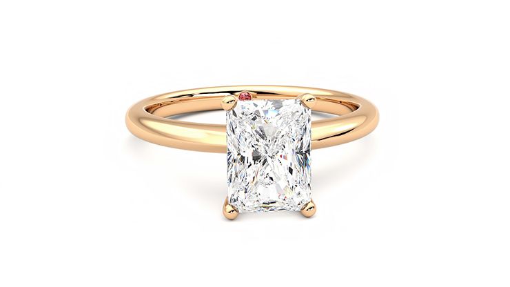 Taylor & Hart Grace Radiant Engagement Ring 360 degree image 2