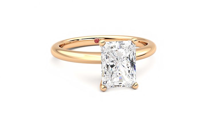Taylor & Hart Grace Radiant Engagement Ring 360 degree image 3