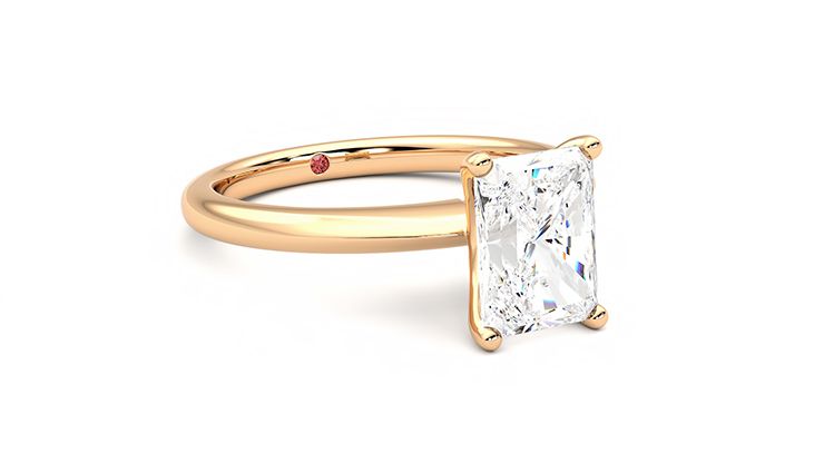 Taylor & Hart Grace Radiant Engagement Ring 360 degree image 5
