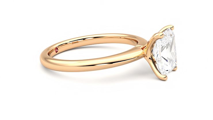 Taylor & Hart Grace Radiant Engagement Ring 360 degree image 8