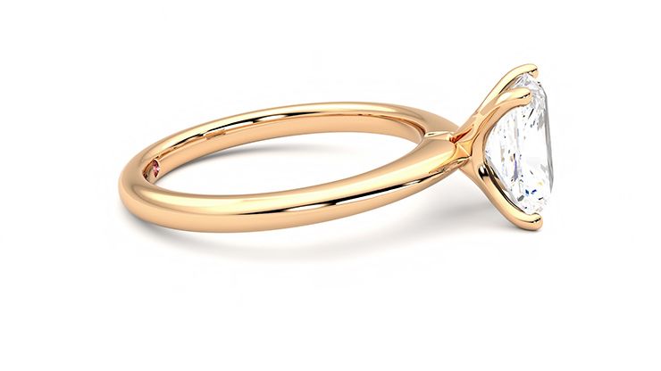 Taylor & Hart Grace Radiant Engagement Ring 360 degree image 9