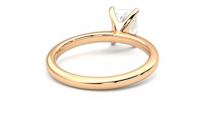Taylor & Hart Grace Radiant Engagement Ring 360 degree image 14