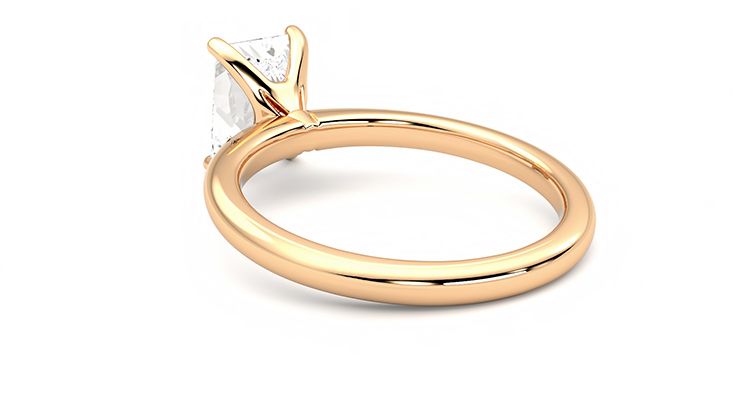Taylor & Hart Grace Radiant Engagement Ring 360 degree image 17