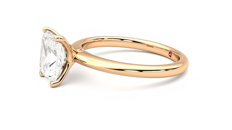 Taylor & Hart Grace Radiant Engagement Ring 360 degree image 22