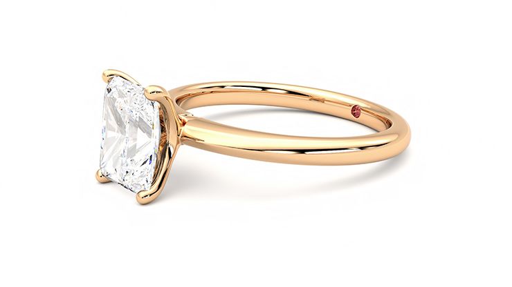 Taylor & Hart Grace Radiant Engagement Ring 360 degree image 23