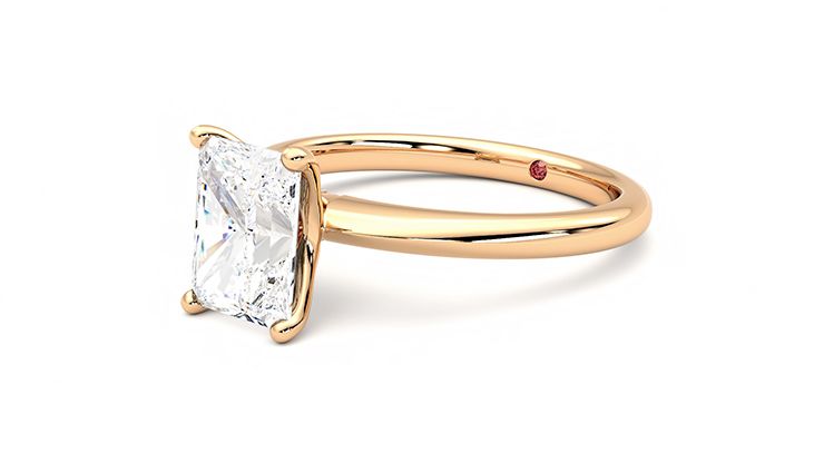 Taylor & Hart Grace Radiant Engagement Ring 360 degree image 24