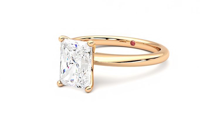 Taylor & Hart Grace Radiant Engagement Ring 360 degree image 25