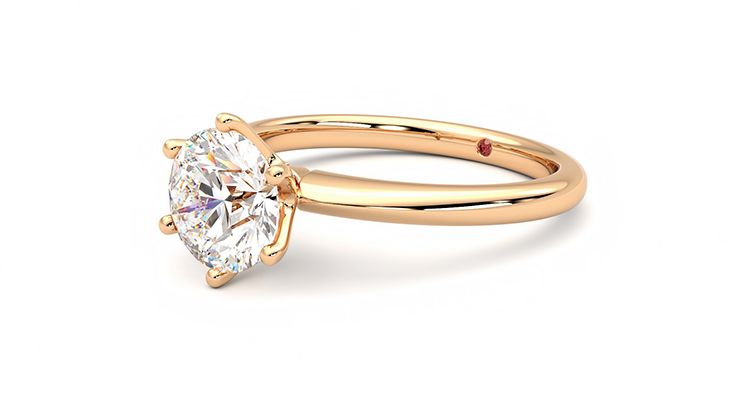 Taylor & Hart Grace Round Engagement Ring 360 degree image 25