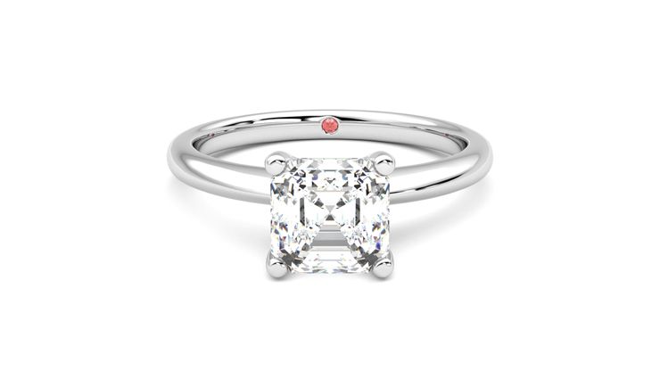 Taylor & Hart Grace Asscher Engagement Ring 360 degree image 0
