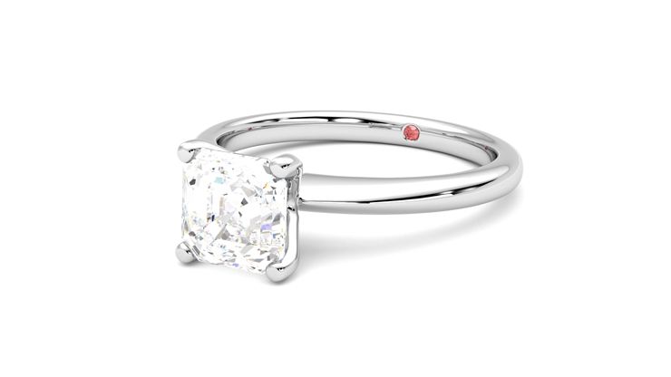Taylor & Hart Grace Asscher Engagement Ring 360 degree image 25