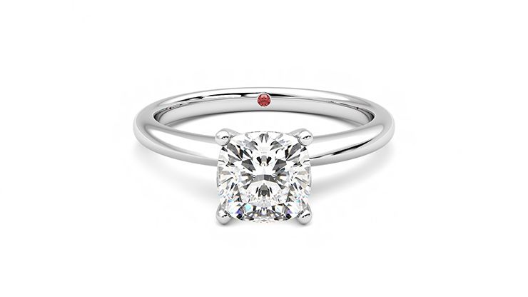 Taylor & Hart Grace Cushion Engagement Ring 360 degree image 0