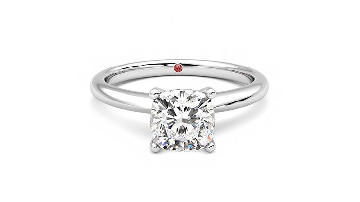 Taylor & Hart Grace Cushion Engagement Ring 360 degree image 1