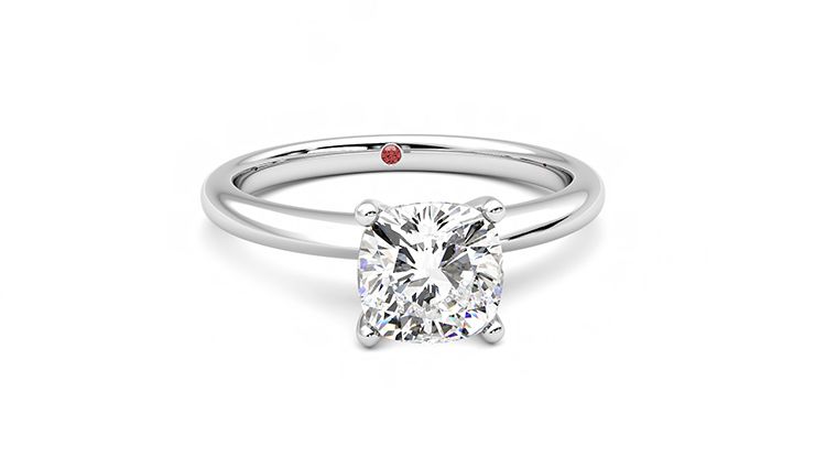 Taylor & Hart Grace Cushion Engagement Ring 360 degree image 2