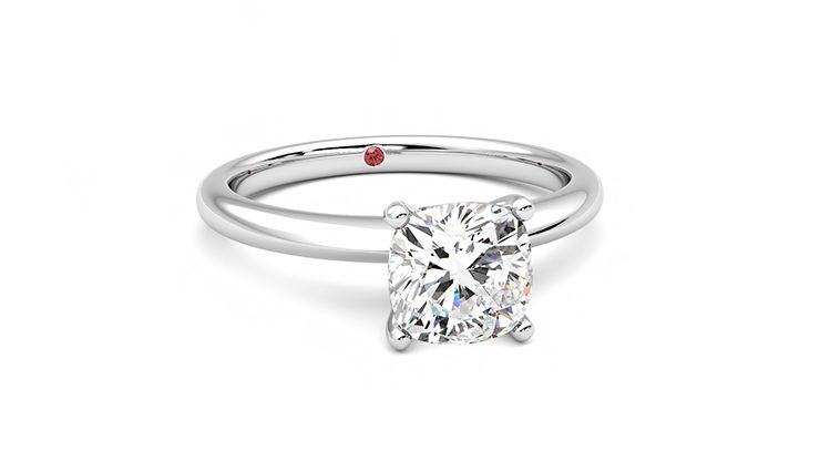 Taylor & Hart Grace Cushion Engagement Ring 360 degree image 3