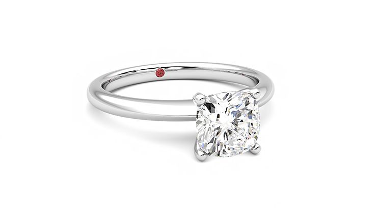Taylor & Hart Grace Cushion Engagement Ring 360 degree image 4