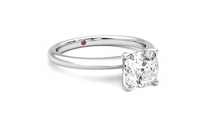 Taylor & Hart Grace Cushion Engagement Ring 360 degree image 5