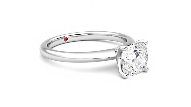 Taylor & Hart Grace Cushion Engagement Ring 360 degree image 6