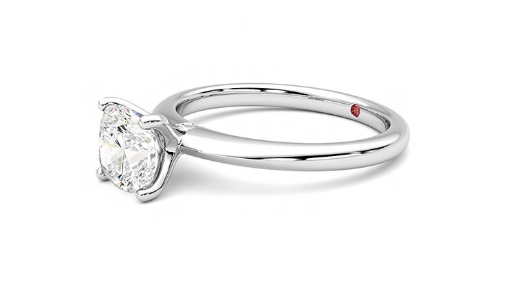 Taylor & Hart Grace Cushion Engagement Ring 360 degree image 23