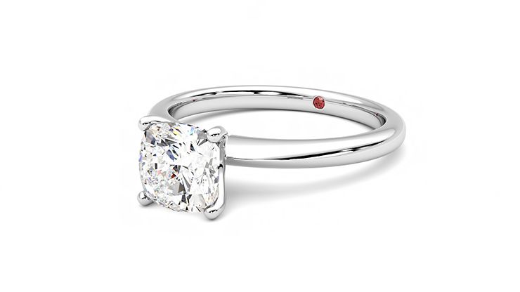 Taylor & Hart Grace Cushion Engagement Ring 360 degree image 25