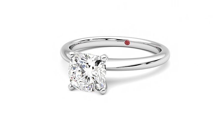 Taylor & Hart Grace Cushion Engagement Ring 360 degree image 26
