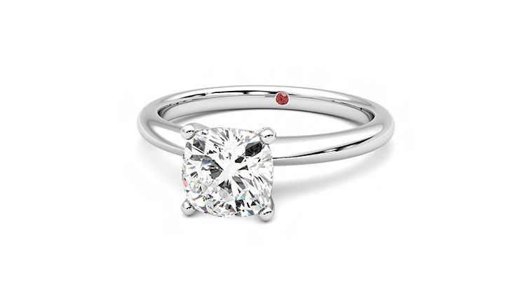 Taylor & Hart Grace Cushion Engagement Ring 360 degree image 27