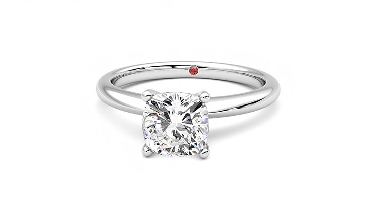 Taylor & Hart Grace Cushion Engagement Ring 360 degree image 28