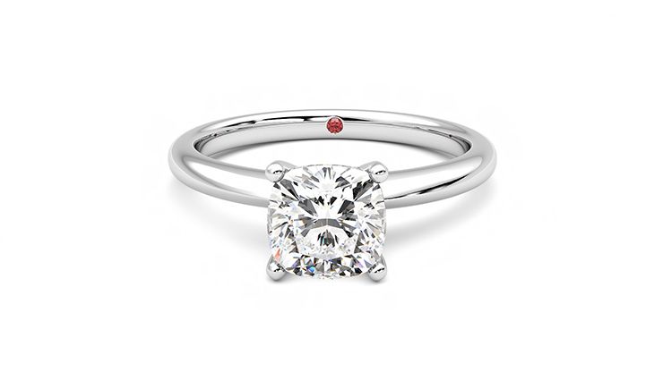 Taylor & Hart Grace Cushion Engagement Ring 360 degree image 29