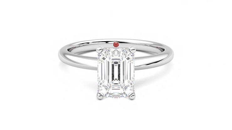Taylor & Hart Grace Emerald Engagement Ring 360 degree image 0