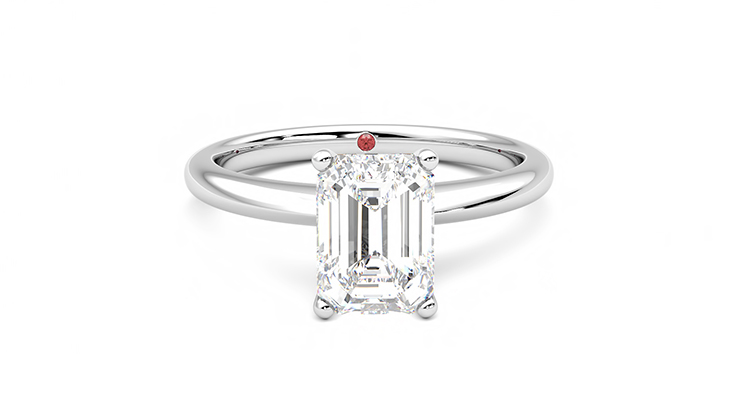 Taylor & Hart Grace Emerald Engagement Ring 360 degree image 1