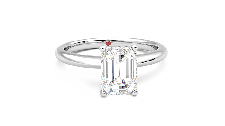 Taylor & Hart Grace Emerald Engagement Ring 360 degree image 2