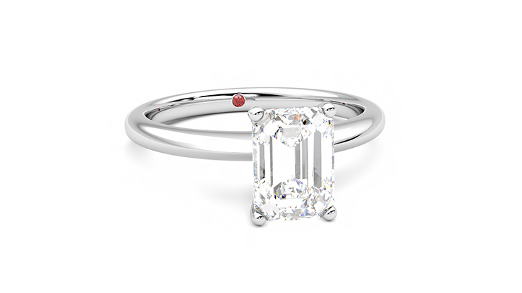 Taylor & Hart Grace Emerald Engagement Ring 360 degree image 3