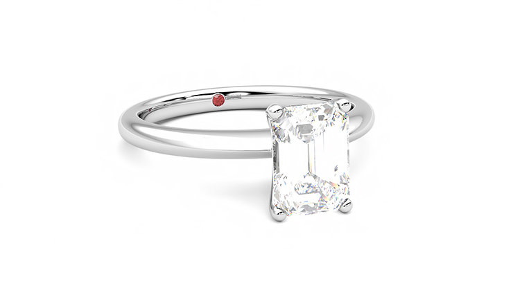 Taylor & Hart Grace Emerald Engagement Ring 360 degree image 4