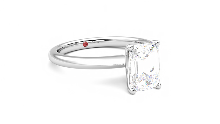 Taylor & Hart Grace Emerald Engagement Ring 360 degree image 5