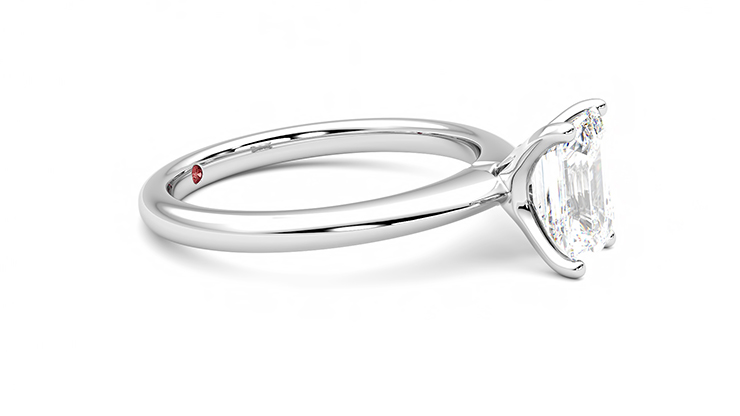 Taylor & Hart Grace Emerald Engagement Ring 360 degree image 8