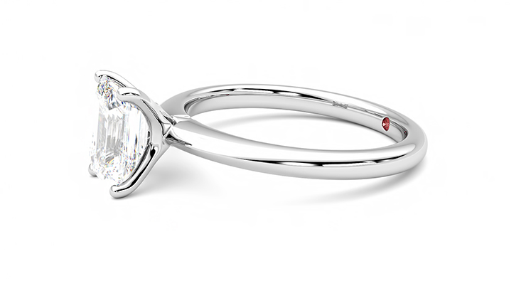 Taylor & Hart Grace Emerald Engagement Ring 360 degree image 22