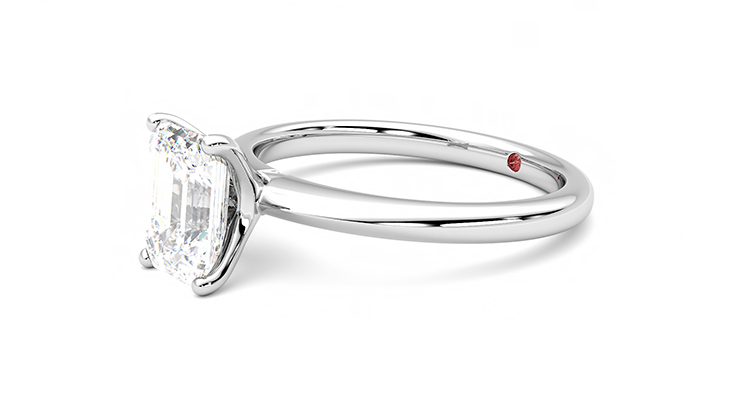 Taylor & Hart Grace Emerald Engagement Ring 360 degree image 23