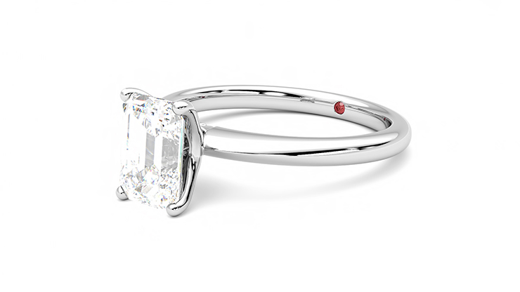 Taylor & Hart Grace Emerald Engagement Ring 360 degree image 24