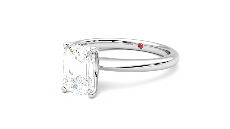 Taylor & Hart Grace Emerald Engagement Ring 360 degree image 25