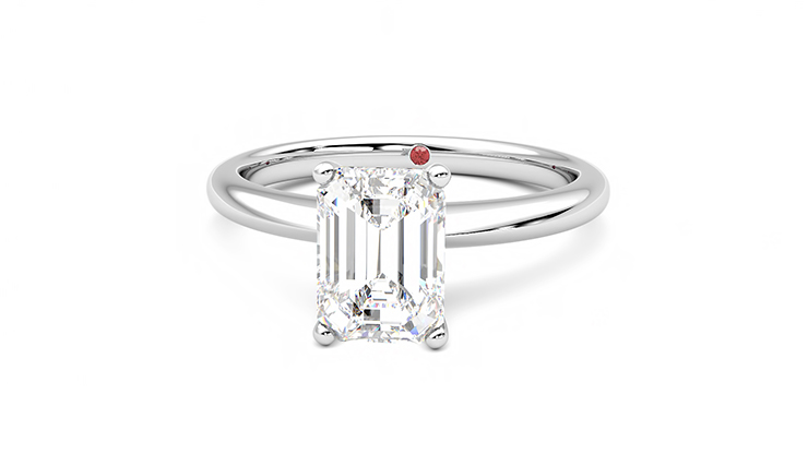 Taylor & Hart Grace Emerald Engagement Ring 360 degree image 28
